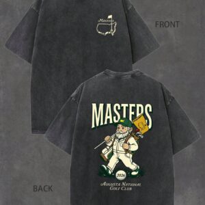 Masters 2026 Vintage Washed Short Sleeved Shirt, Augusta Masters Themed T-Shirt, Golf Shirt, Comfortable And Soft Fabric, Washable, Suitable For Daily Wear, Outdoor Activities, Sports, Holiday Parties, Golf Enthusiasts Essential, Men's Short Sleeved, Women's Short Sleeved, Summer New, Double-Sided Digital Printed 100% Pure Cotton Short Sleeved, Personalized And Fashionable
